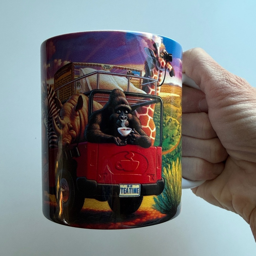 Discontinued RARE  2- Celestial Seasonings Safari Spice Tea Mugs